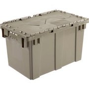 Monoflo International GEC&#153; Plastic Attached Lid Shipping & Storage Container DC2213-12 22-3/8x13x13 GY DC2213-12GRAY